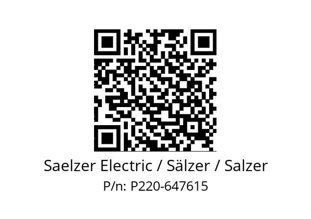   Saelzer Electric / Sälzer / Salzer P220-647615