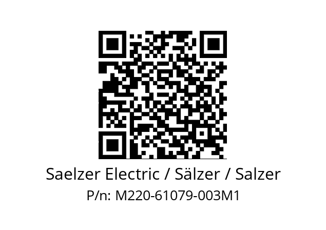   Saelzer Electric / Sälzer / Salzer M220-61079-003M1