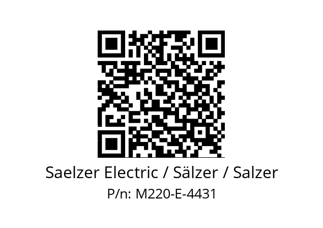   Saelzer Electric / Sälzer / Salzer M220-E-4431