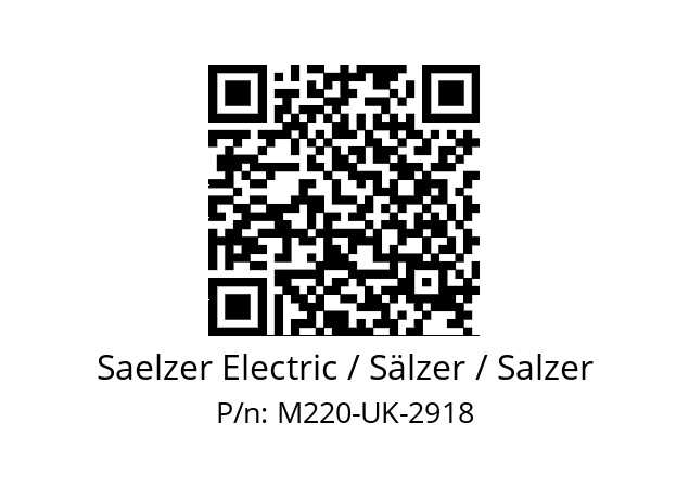   Saelzer Electric / Sälzer / Salzer M220-UK-2918