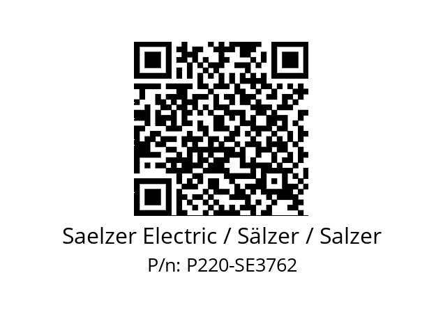   Saelzer Electric / Sälzer / Salzer P220-SE3762