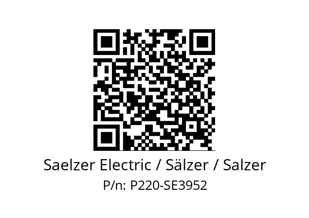   Saelzer Electric / Sälzer / Salzer P220-SE3952