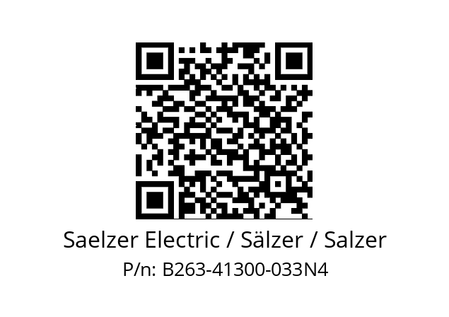   Saelzer Electric / Sälzer / Salzer B263-41300-033N4