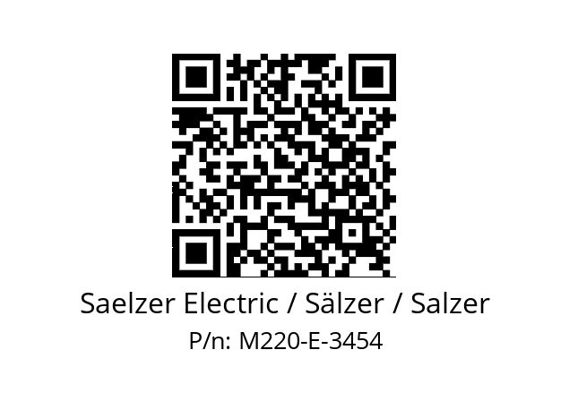   Saelzer Electric / Sälzer / Salzer M220-E-3454