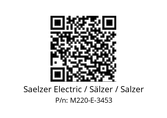   Saelzer Electric / Sälzer / Salzer M220-E-3453