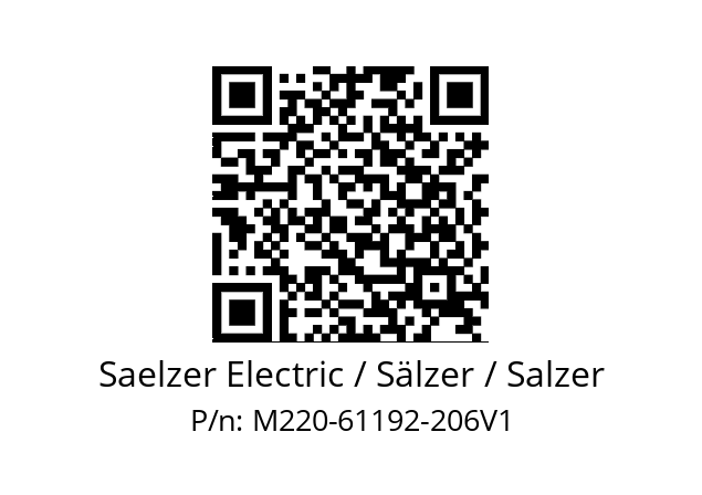   Saelzer Electric / Sälzer / Salzer M220-61192-206V1