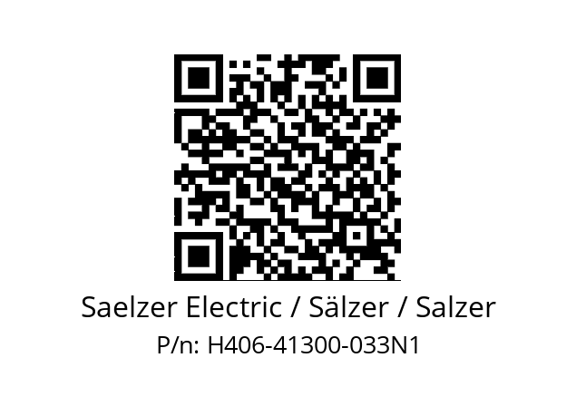   Saelzer Electric / Sälzer / Salzer H406-41300-033N1