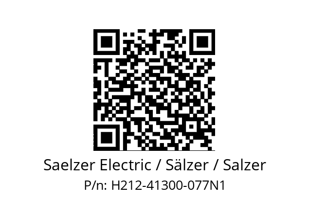   Saelzer Electric / Sälzer / Salzer H212-41300-077N1