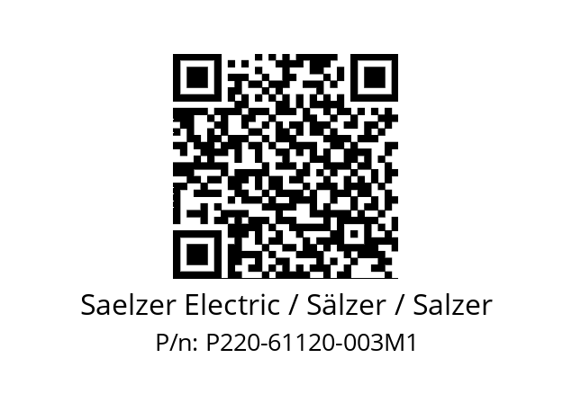   Saelzer Electric / Sälzer / Salzer P220-61120-003M1