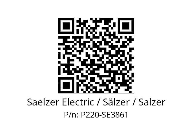   Saelzer Electric / Sälzer / Salzer P220-SE3861