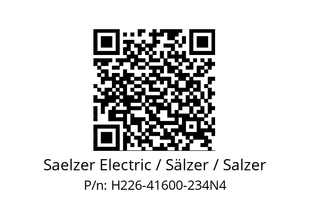   Saelzer Electric / Sälzer / Salzer H226-41600-234N4