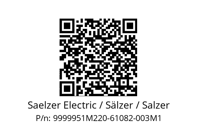   Saelzer Electric / Sälzer / Salzer 9999951M220-61082-003M1