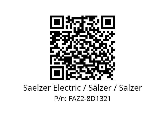   Saelzer Electric / Sälzer / Salzer FAZ2-8D1321