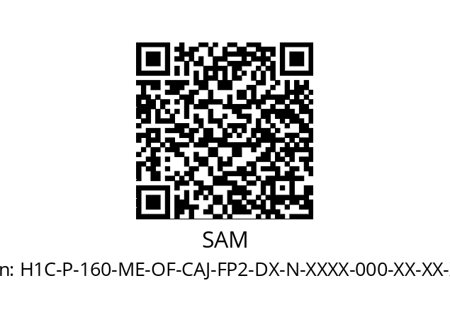   SAM H1C-P-160-ME-OF-CAJ-FP2-DX-N-XXXX-000-XX-XX-XX