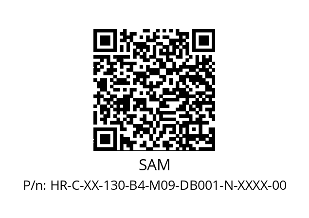   SAM HR-C-XX-130-B4-M09-DB001-N-XXXX-00