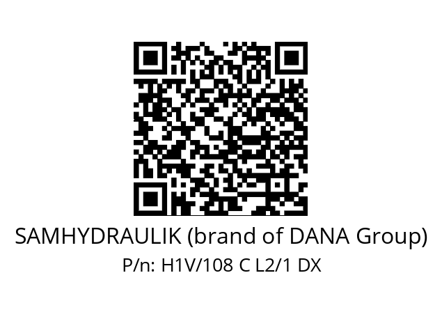   SAMHYDRAULIK (brand of DANA Group) H1V/108 C L2/1 DX