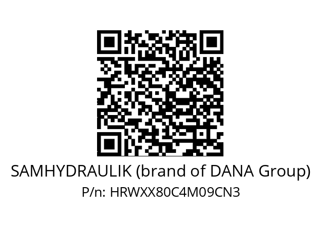   SAMHYDRAULIK (brand of DANA Group) HRWXX80C4M09CN3