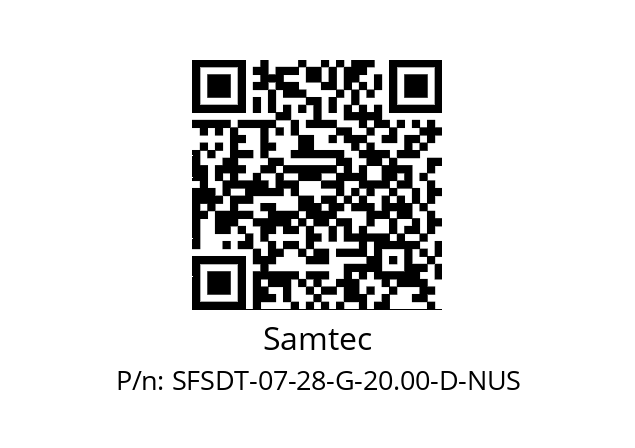   Samtec SFSDT-07-28-G-20.00-D-NUS