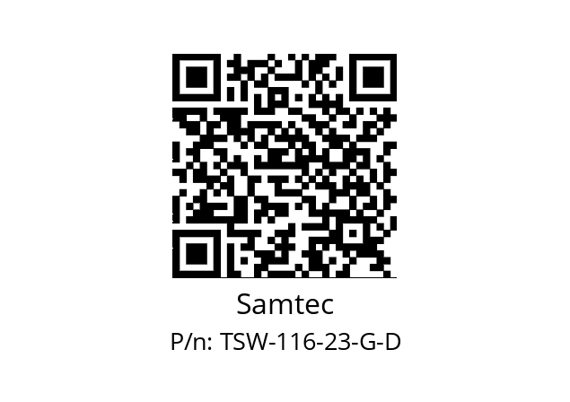   Samtec TSW-116-23-G-D