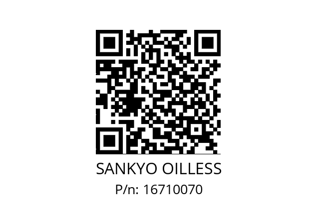   SANKYO OILLESS 16710070