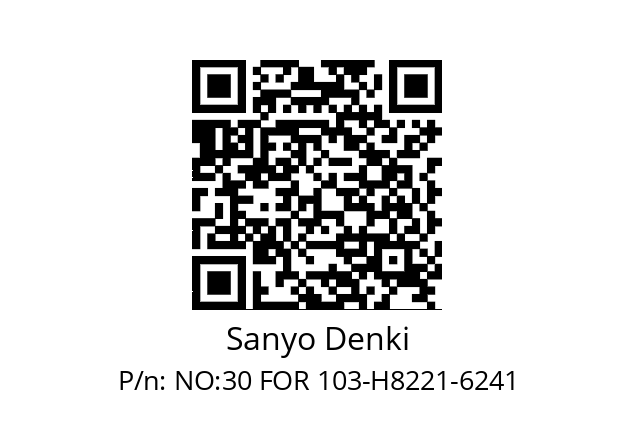   Sanyo Denki NO:30 FOR 103-H8221-6241