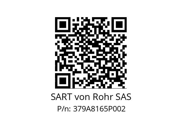   SART von Rohr SAS 379A8165P002