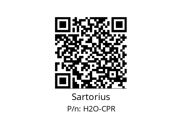   Sartorius H2O-CPR