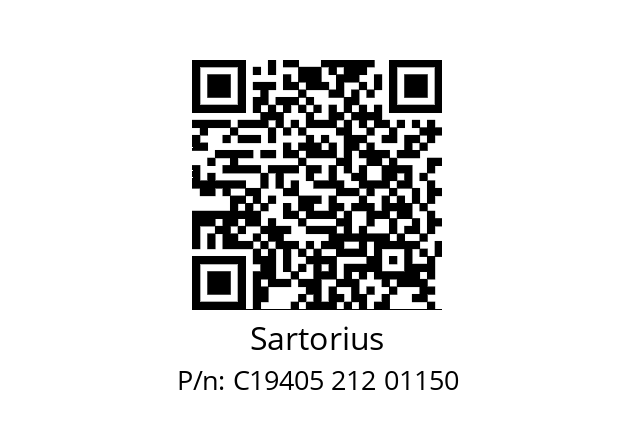   Sartorius C19405 212 01150