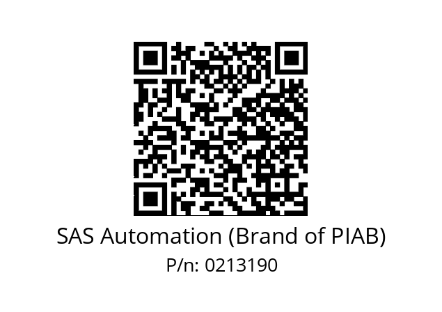   SAS Automation (Brand of PIAB) 0213190