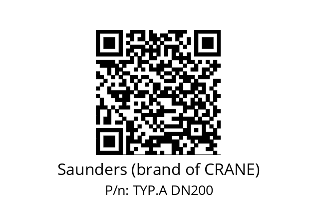   Saunders (brand of CRANE) TYP.A DN200