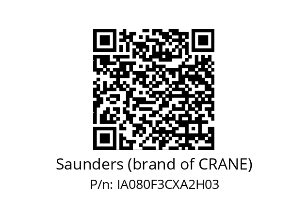   Saunders (brand of CRANE) IA080F3CXA2H03