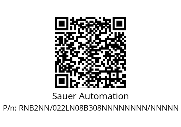   Sauer Automation RNB2NN/022LN08B308NNNNNNNN/NNNNN