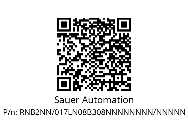   Sauer Automation RNB2NN/017LN08B308NNNNNNNN/NNNNN