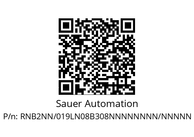   Sauer Automation RNB2NN/019LN08B308NNNNNNNN/NNNNN