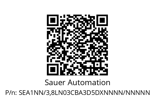   Sauer Automation SEA1NN/3,8LN03CBA3D5DXNNNN/NNNNN