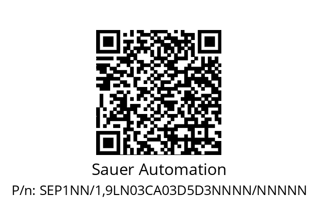   Sauer Automation SEP1NN/1,9LN03CA03D5D3NNNN/NNNNN