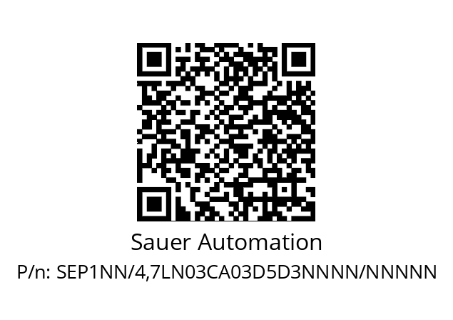   Sauer Automation SEP1NN/4,7LN03CA03D5D3NNNN/NNNNN