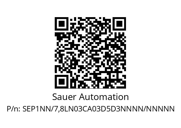   Sauer Automation SEP1NN/7,8LN03CA03D5D3NNNN/NNNNN