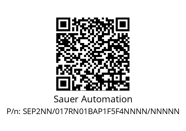   Sauer Automation SEP2NN/017RN01BAP1F5F4NNNN/NNNNN