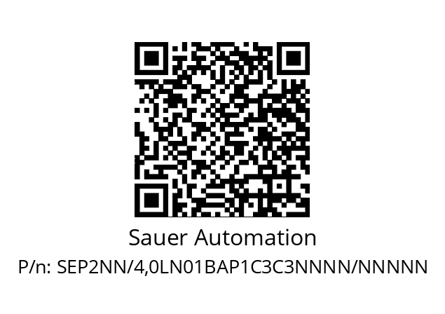   Sauer Automation SEP2NN/4,0LN01BAP1C3C3NNNN/NNNNN