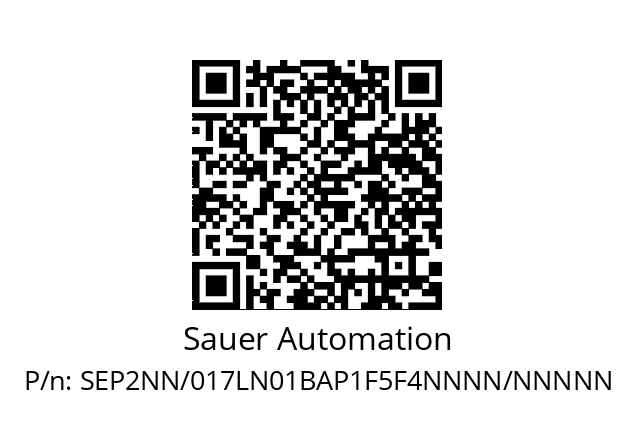   Sauer Automation SEP2NN/017LN01BAP1F5F4NNNN/NNNNN