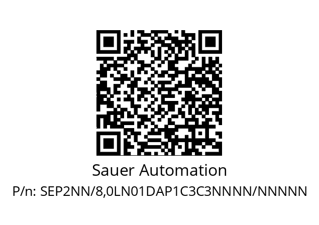   Sauer Automation SEP2NN/8,0LN01DAP1C3C3NNNN/NNNNN