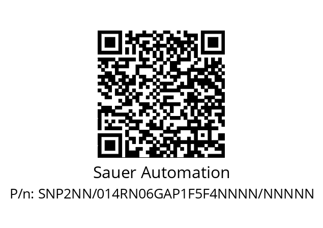   Sauer Automation SNP2NN/014RN06GAP1F5F4NNNN/NNNNN