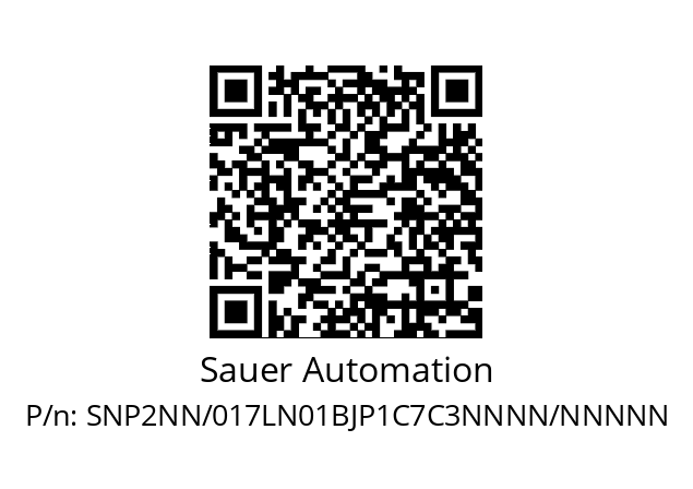   Sauer Automation SNP2NN/017LN01BJP1C7C3NNNN/NNNNN