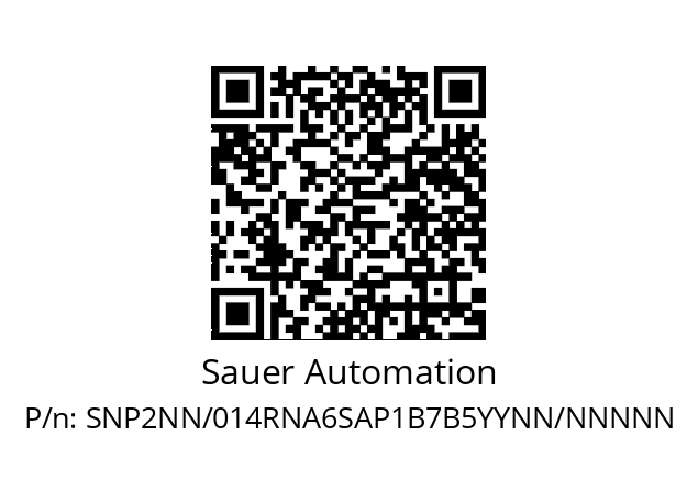   Sauer Automation SNP2NN/014RNA6SAP1B7B5YYNN/NNNNN