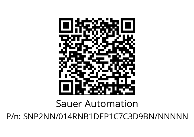   Sauer Automation SNP2NN/014RNB1DEP1C7C3D9BN/NNNNN