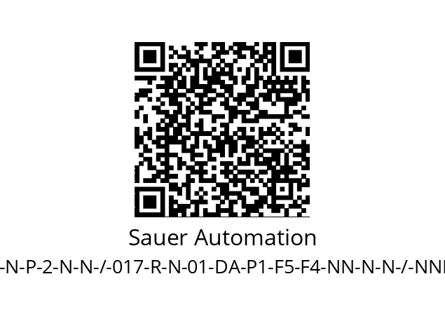   Sauer Automation S-N-P-2-N-N-/-017-R-N-01-DA-P1-F5-F4-NN-N-N-/-NNN-N-N