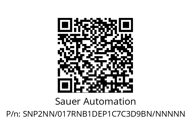   Sauer Automation SNP2NN/017RNB1DEP1C7C3D9BN/NNNNN