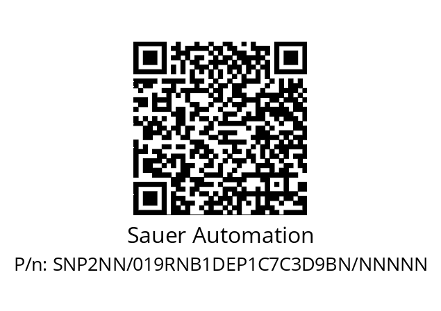   Sauer Automation SNP2NN/019RNB1DEP1C7C3D9BN/NNNNN