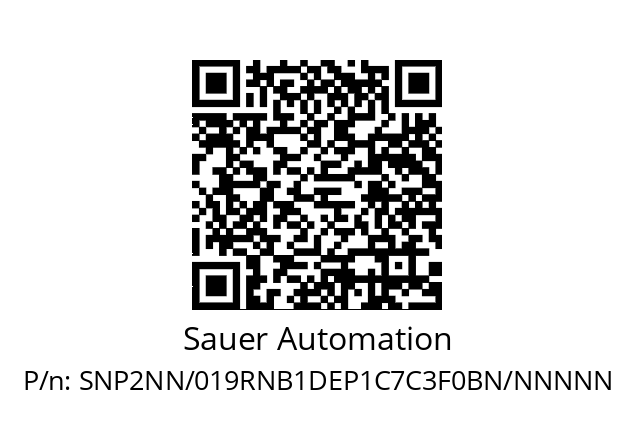   Sauer Automation SNP2NN/019RNB1DEP1C7C3F0BN/NNNNN